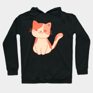 Smiling Calico Kitten Orange Hoodie